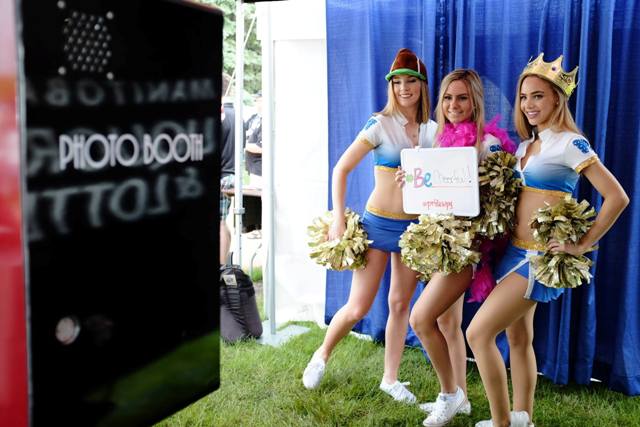 our photo booth in action at Winnipeg Pride Event